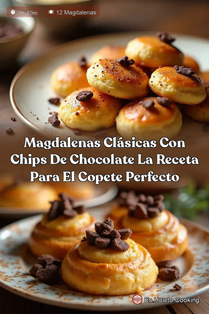 Magdalenas Cl&aacute;sicas con Chips de Chocolate La Receta para el Copete Perfecto