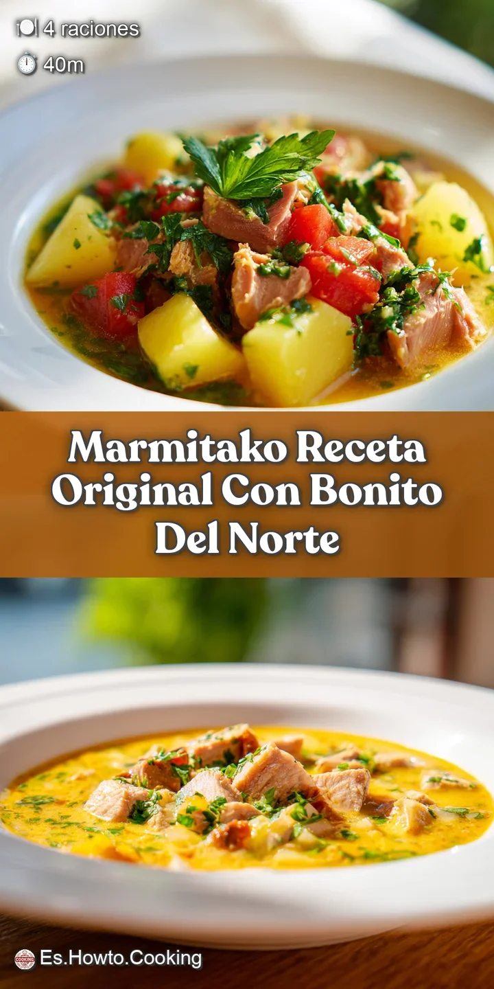 Close-up of a chunky, rustic tuna stew showcasing the vibrant colors of the fish, vegetables, and a glistening, flavorful ...