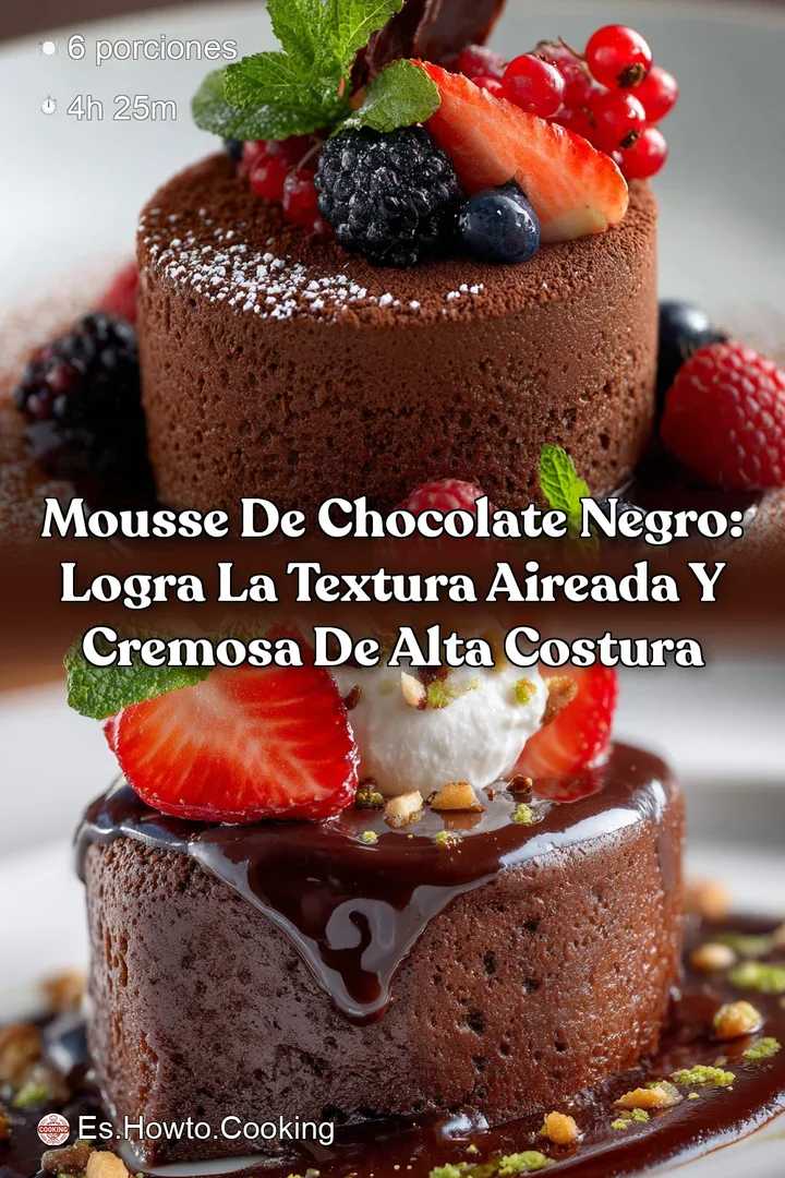 Mousse de chocolate negro: Logra la textura aireada y cremosa de alta costura