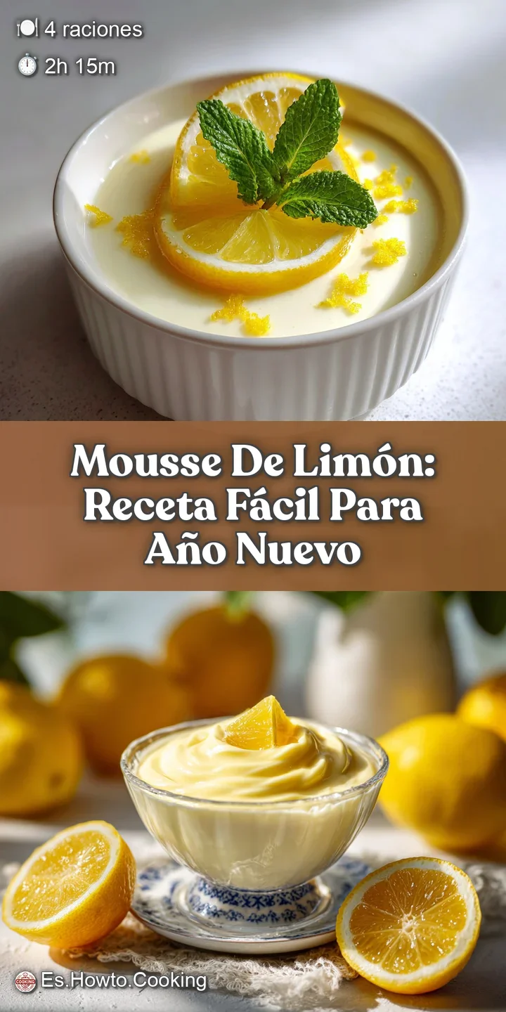 Close-up of creamy lemon mousse, highlighting the smooth, delicate surface and inviting citrus color, tempting with its te...