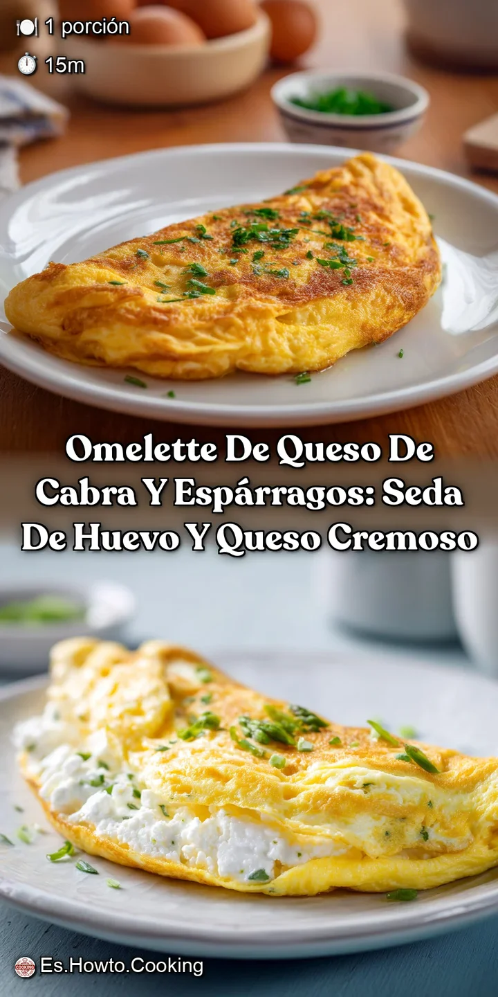 Omelette de queso de cabra y esp&aacute;rragos: Seda de Huevo y Queso Cremoso