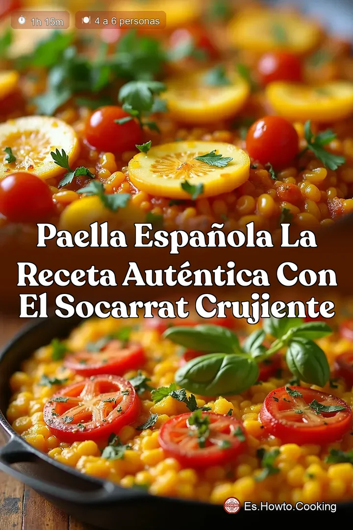 Paella Espa&ntilde;ola La Receta Aut&eacute;ntica con el Socarrat Crujiente