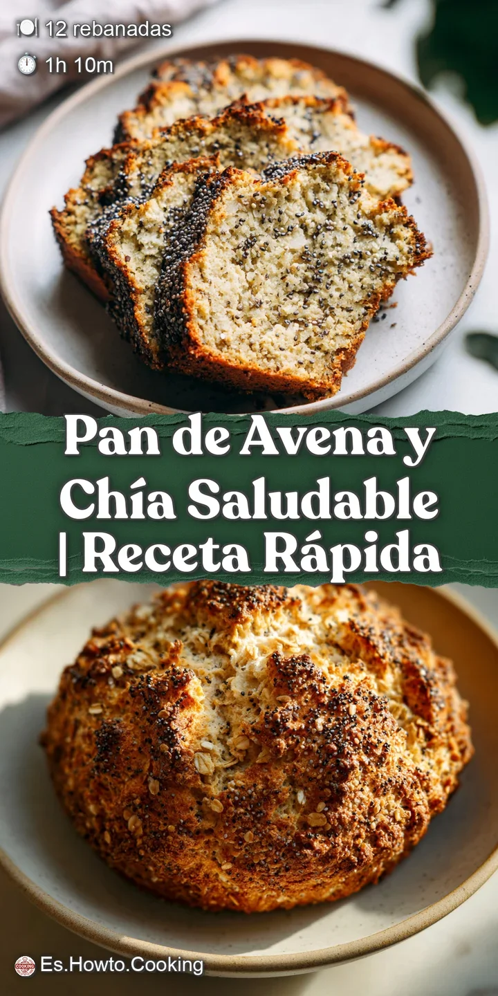 Close-up of oat and chia bread reveals soft, porous texture and tiny chia seeds. Steam rises, suggesting freshness and com...