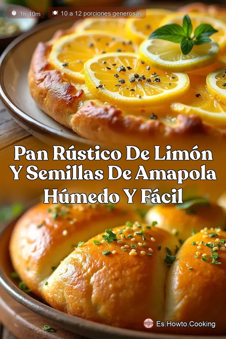 Pan R&uacute;stico de Lim&oacute;n y Semillas de Amapola H&uacute;medo y F&aacute;cil