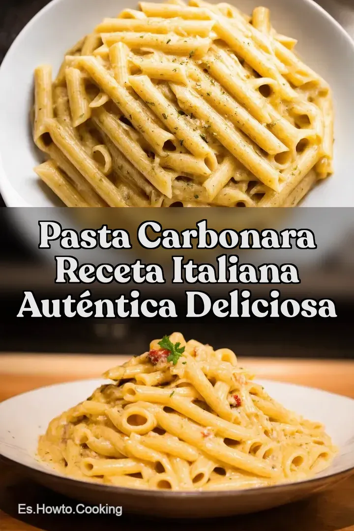Pasta Carbonara Receta Italiana Aut&eacute;ntica Deliciosa