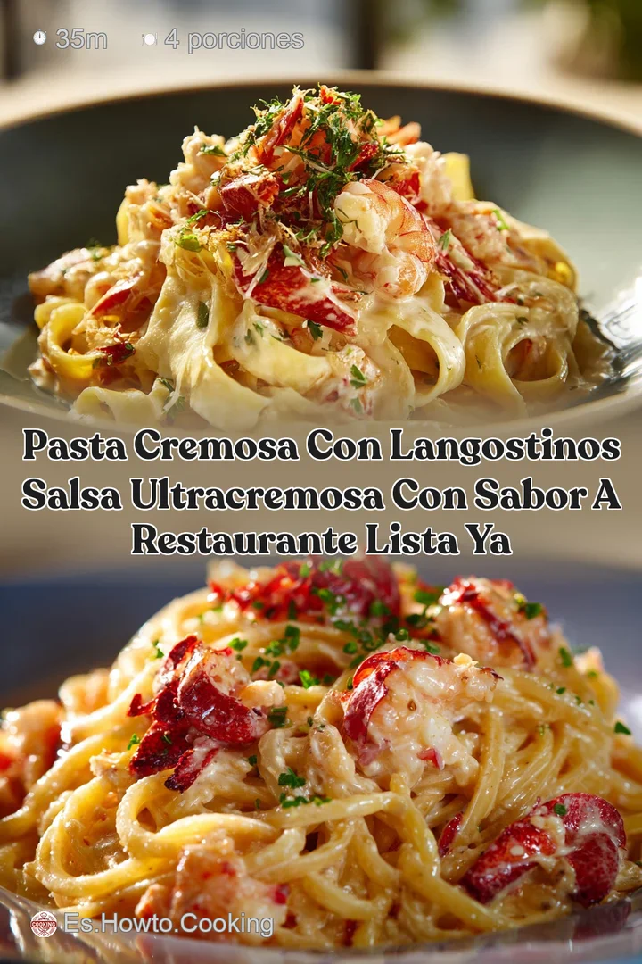 Pasta Cremosa con Langostinos Salsa ultracremosa con sabor a restaurante lista ya