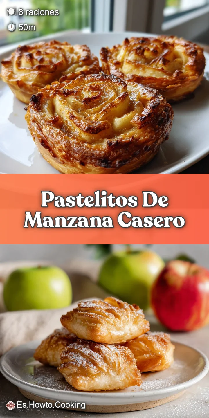 Close-up of a warm, freshly baked apple pastry with a glistening, caramelized filling peeking through its golden, flaky cr...