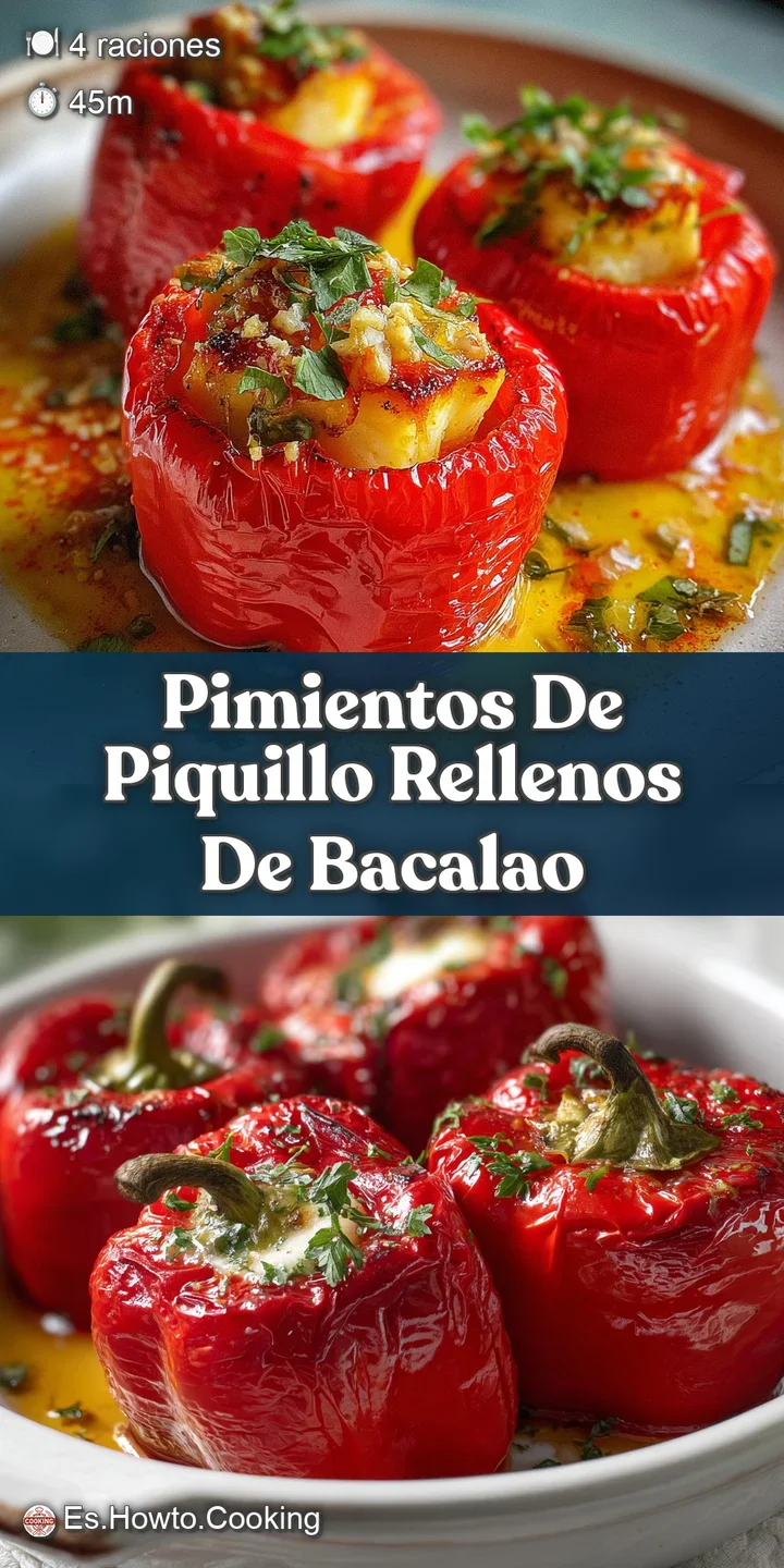 Close-up of a roasted, vibrant red piquillo pepper, its skin slightly wrinkled, exposing a luscious, creamy white filling....