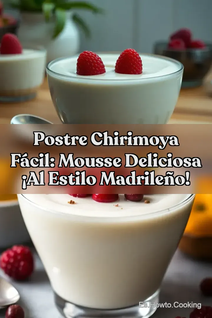 Postre Chirimoya F&aacute;cil: Mousse Deliciosa &iexcl;Al Estilo Madrile&ntilde;o!