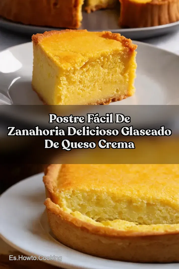 Postre f&aacute;cil de zanahoria Delicioso Glaseado De Queso Crema
