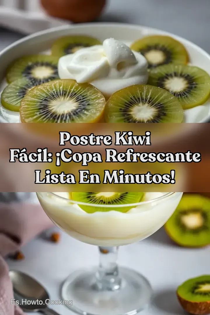 Postre Kiwi F&aacute;cil: &iexcl;Copa Refrescante Lista en Minutos!
