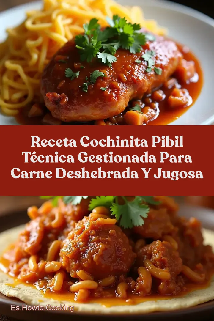 Receta Cochinita Pibil T&eacute;cnica Gestionada para Carne Deshebrada y Jugosa