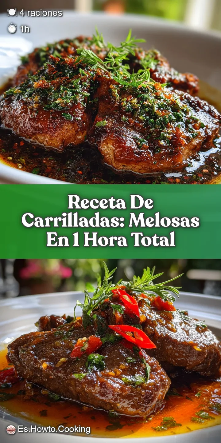 Close-up of tender braised pork cheek, glistening sauce, and visible marbling; evokes warmth and savory flavors. Soft focu...