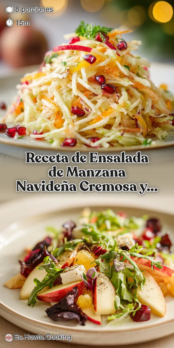 Close-up of a vibrant apple salad with juicy cranberries and crisp pecans, glistening with a creamy, sweet dressing. So in...