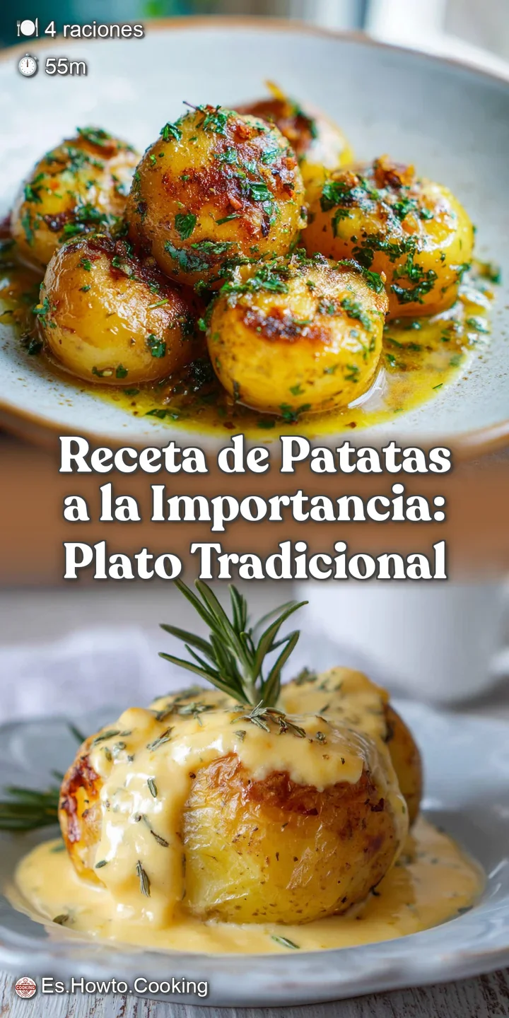 Close-up reveals the soft texture of the potatoes bathed in a flavorful sauce, hinting at a comforting and savory dining e...