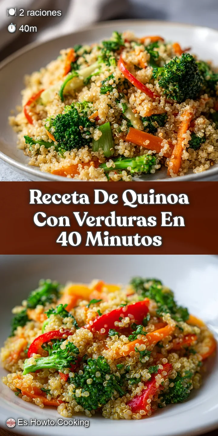 Close-up of glistening quinoa grains mingled with tender cooked vegetables, highlighting their appealing textures and invi...