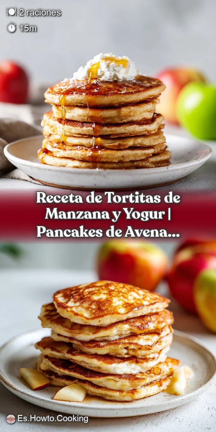 Close-up of a moist, tender apple yogurt pancake with visible cinnamon swirls and a dollop of yogurt.