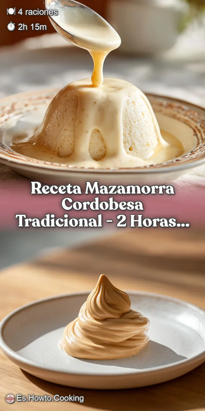 Close-up of mazamorra cordobesa, highlighting its smooth, glistening surface and the subtle shimmer of ground cinnamon.