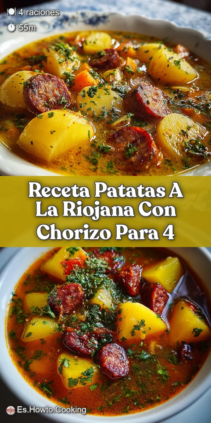 Close-up of glistening chorizo coins mingling with tender potatoes in a smoky, paprika-infused broth, hinting warmth.