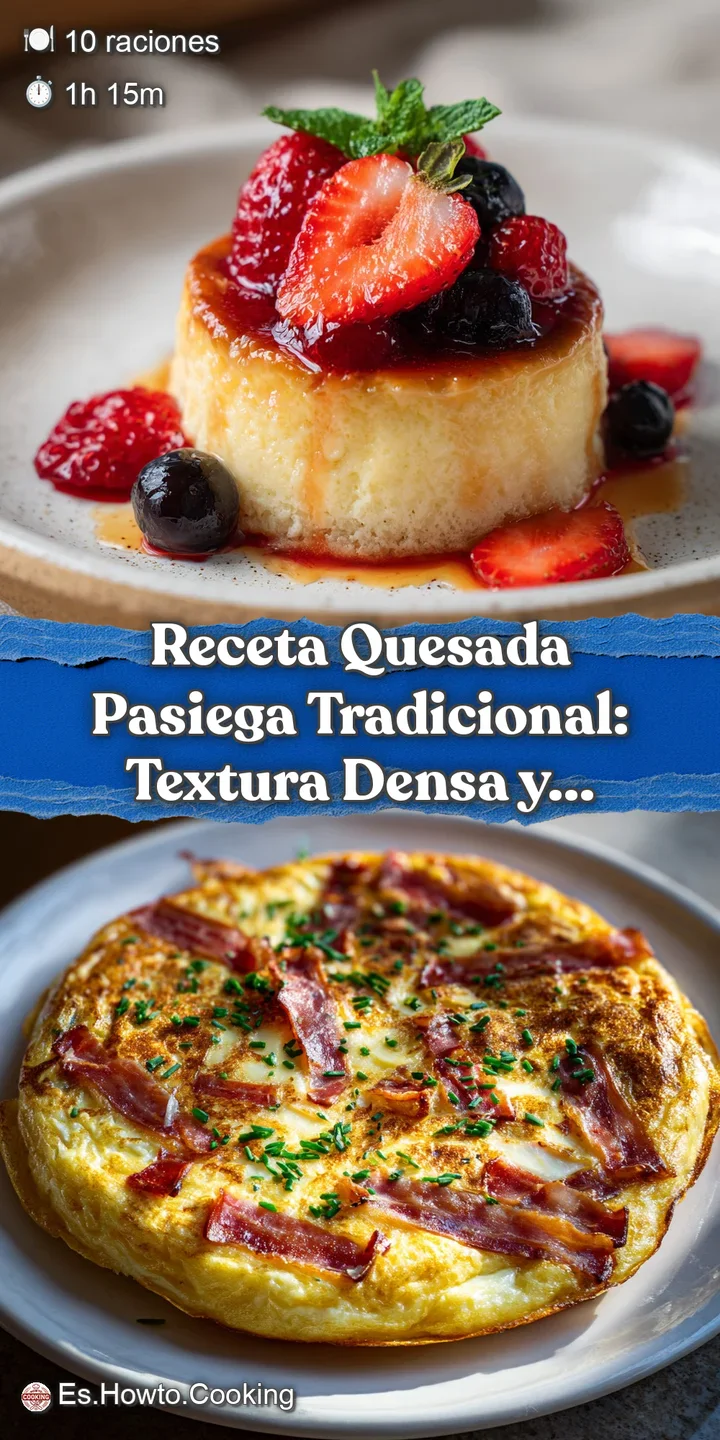 Close-up of a Quesada Pasiega slice, highlighting its dense, moist texture and golden, slightly caramelized surface, promi...