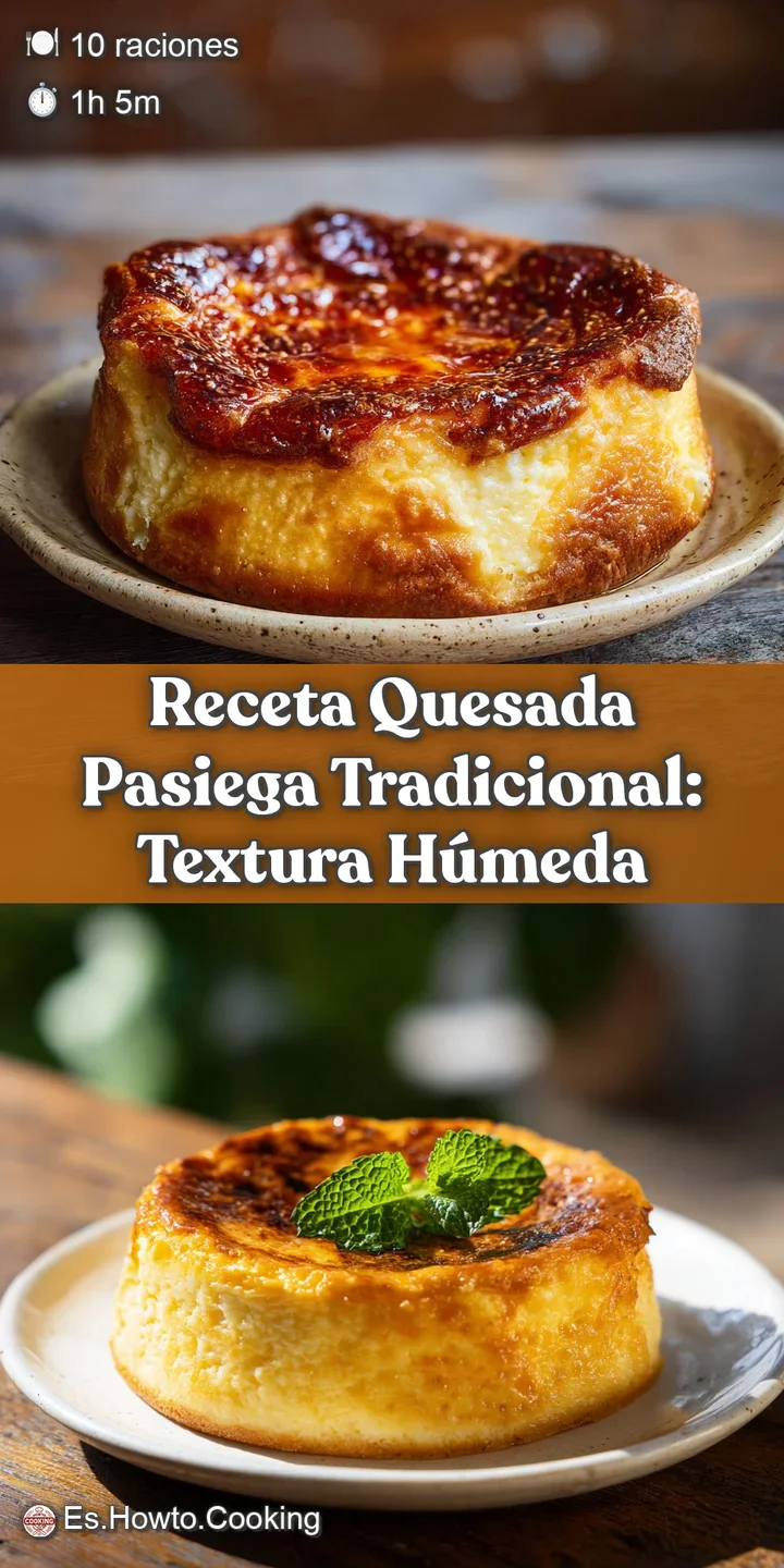 Close-up of a rich, creamy Quesada Pasiega showing slightly caramelized edges and a tempting, custardy texture.