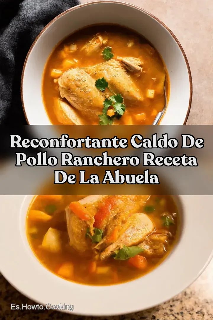 Reconfortante Caldo de Pollo Ranchero Receta de la Abuela