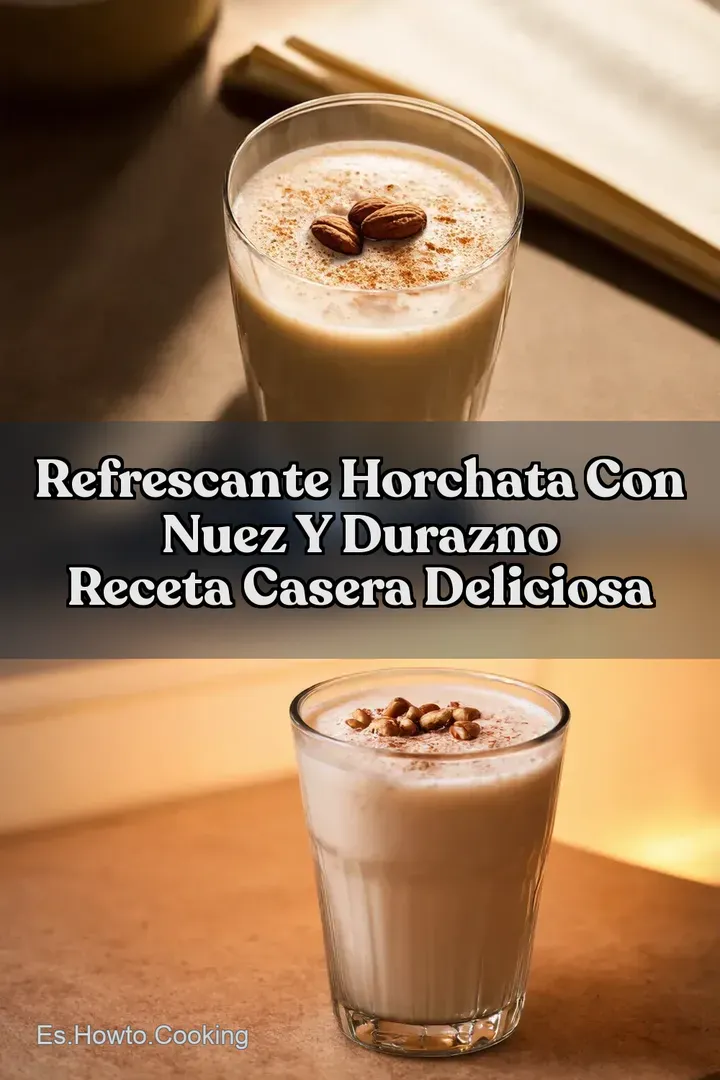 Refrescante Horchata con Nuez y Durazno Receta Casera Deliciosa