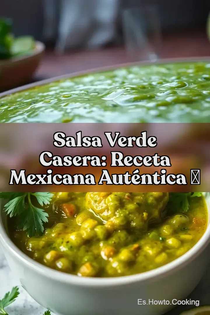 Salsa Verde Casera: Receta Mexicana Aut&eacute;ntica 🌶️