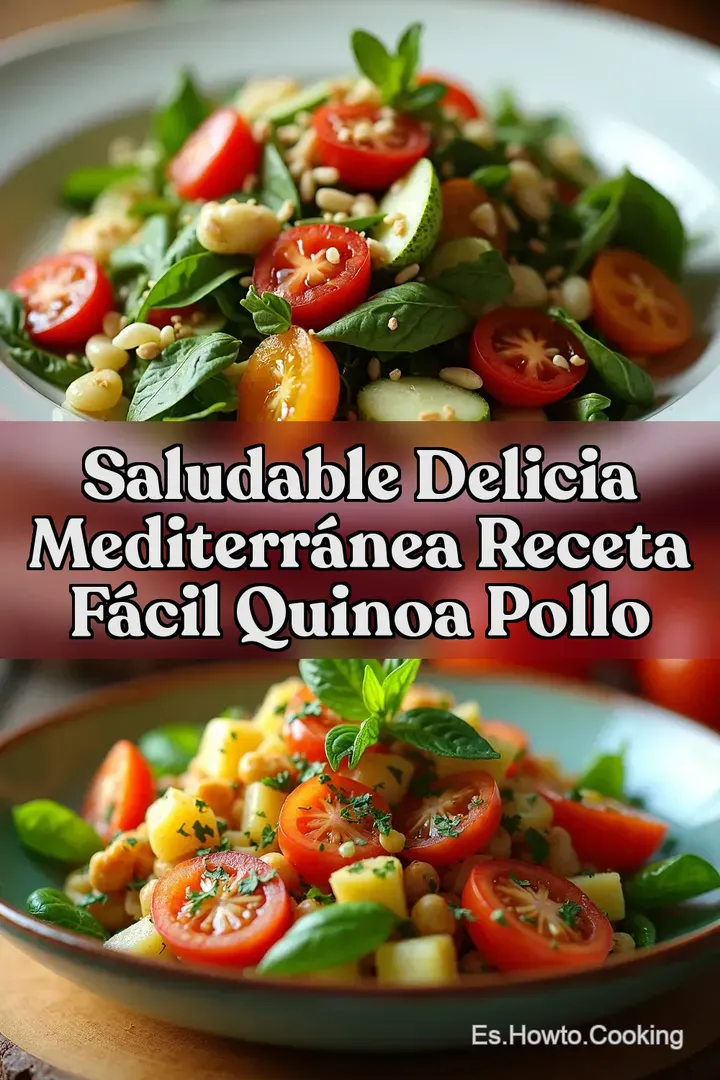Saludable Delicia Mediterr&aacute;nea Receta F&aacute;cil Quinoa Pollo