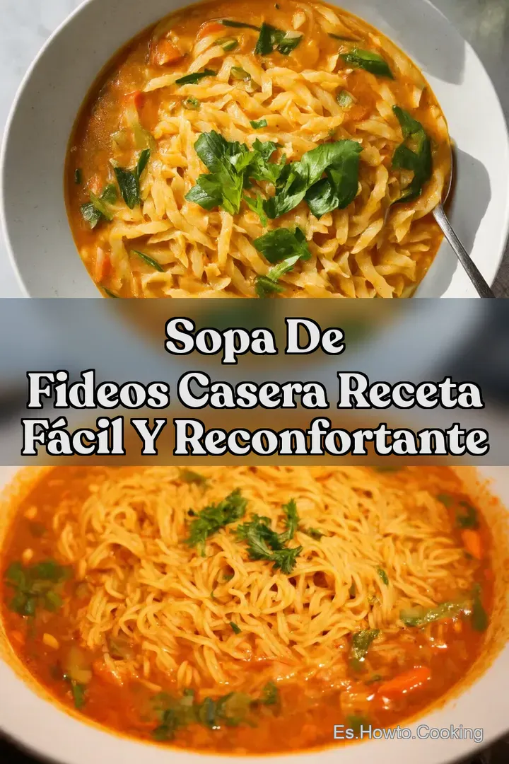 Sopa de Fideos Casera Receta F&aacute;cil y Reconfortante
