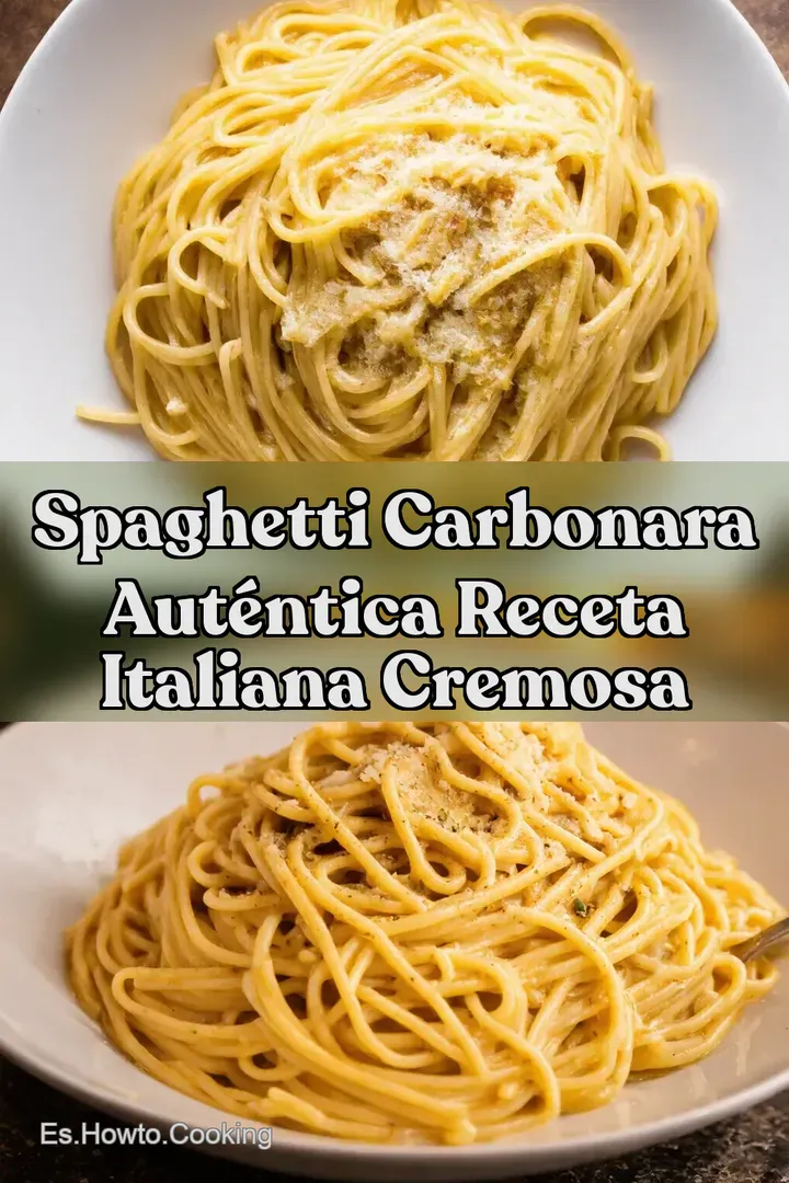 Spaghetti Carbonara Aut&eacute;ntica Receta Italiana Cremosa