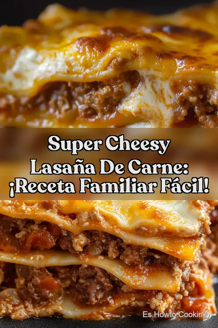 Super Cheesy Lasa&ntilde;a de Carne: &iexcl;Receta Familiar F&aacute;cil!