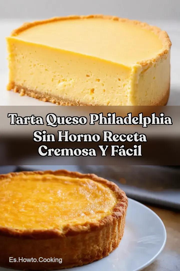 Tarta Queso Philadelphia Sin Horno Receta Cremosa y F&aacute;cil