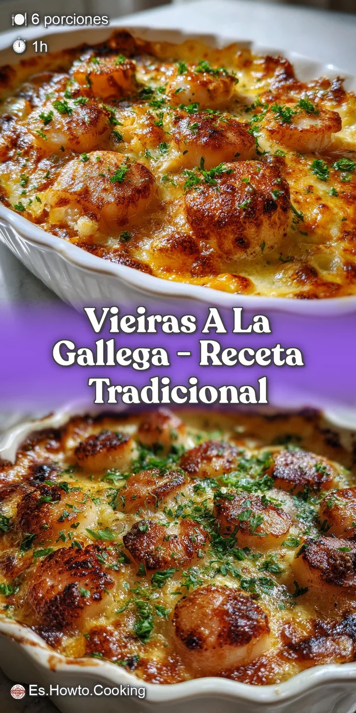 Close-up of juicy baked scallops, speckled with vibrant paprika, bubbling in their shells, an irresistible seafood delicacy.