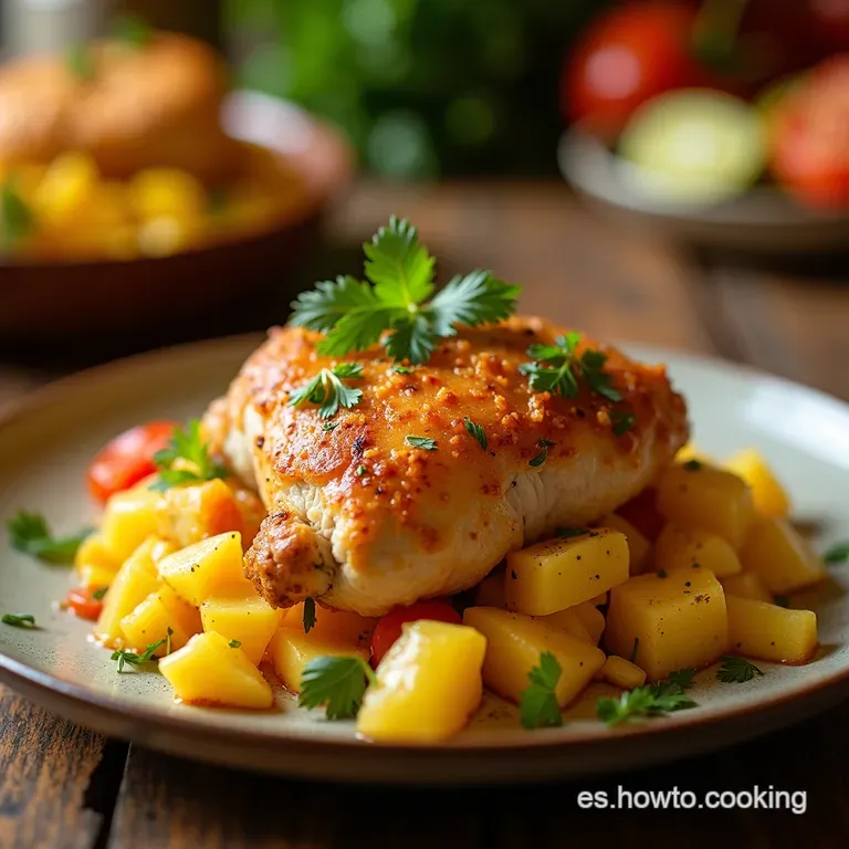 Abanico Tropical De Pollo Un Viaje a Haw&aacute;i En Cada Bocado presentation