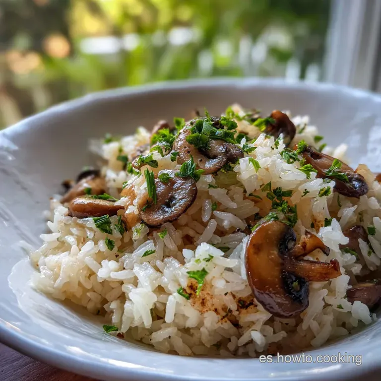 Arroz Con Setas Meloso: Terroso y Aterciopelado