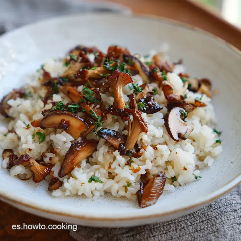 Receta de Arroz Meloso con Setas Casero