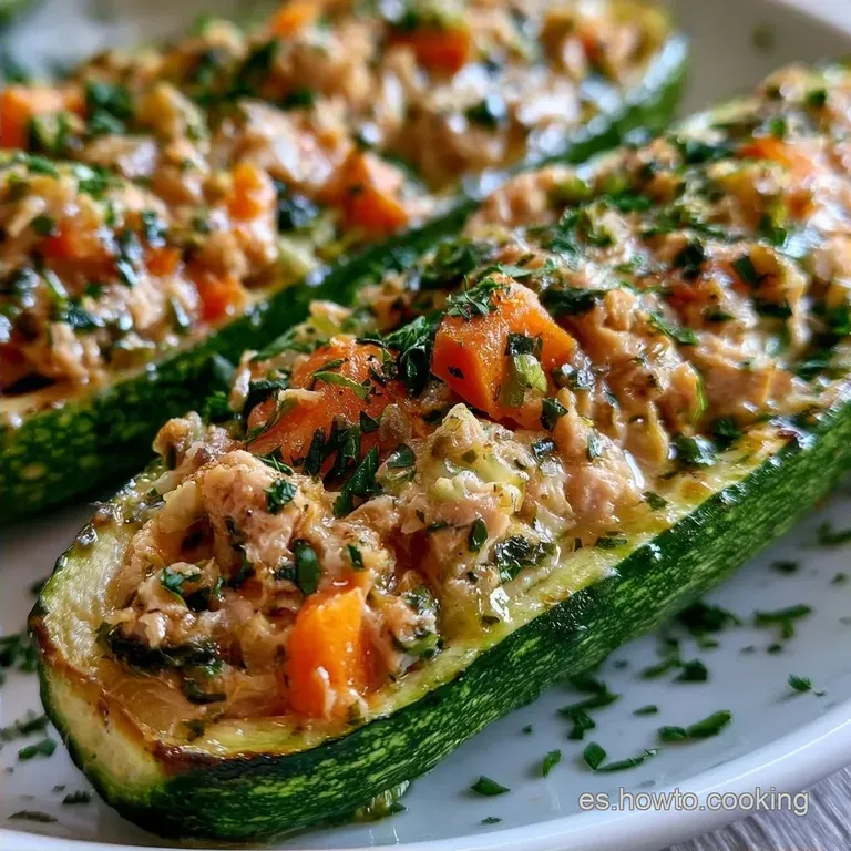 Calabacines Rellenos de At&uacute;n al Horno