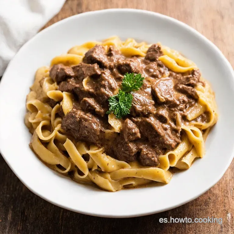 Beef Stroganoff Cremoso Un Cl&aacute;sico con Sabor Casero