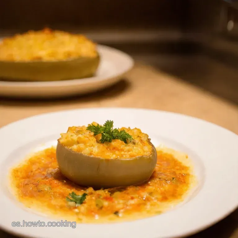 Berenjenas Rellenas a La Espa&ntilde;ola presentation