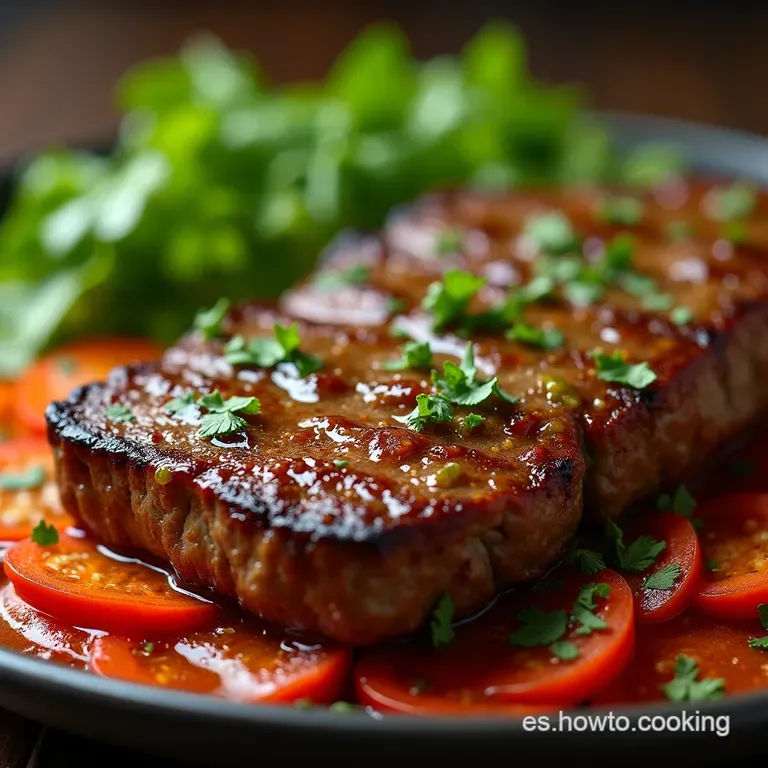 El Bistec Perfecto Jugoso Sellado y Chimichurri Vibrante Sabor a Fuego Lento