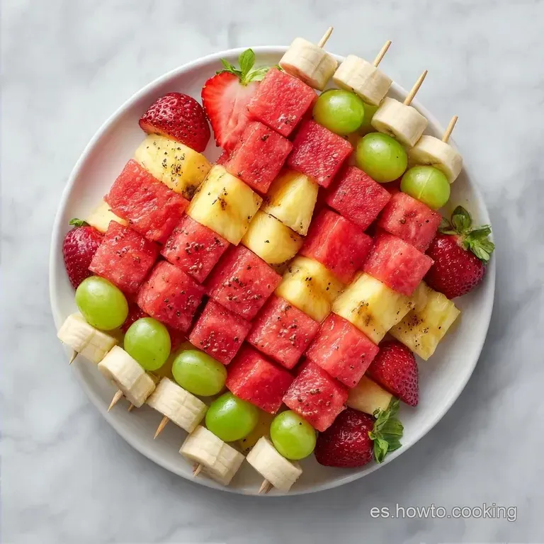 Brochetas De Frutas Divertidas: Frescas y Coloridas