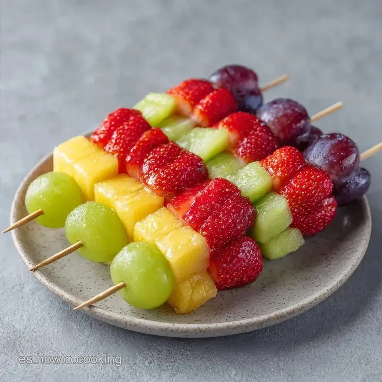 Brochetas de Frutas Frescas: Saludables y Vibrantes