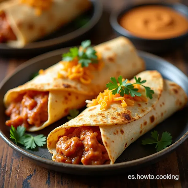 Burritos Ahogados en Dip Cremoso de Chorizo