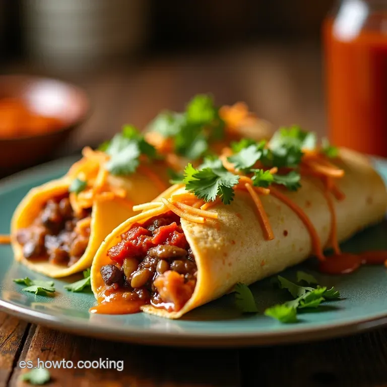 Burritos Texmex Caseros Sabor a Fiesta En Cada Bocado presentation