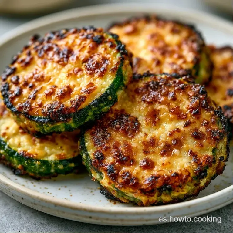 L&aacute;minas de calabac&iacute;n tierno con costra de queso gratinado y burbujas doradas, dispuestas con mimo en vajilla cer&aacute;mica.