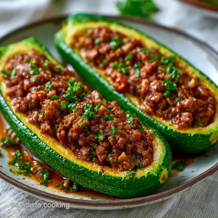 Dos piezas ovaladas con relleno tostado, decoradas con perejil fresco y gotas de salsa sobre cer&aacute;mica blanca brillante.