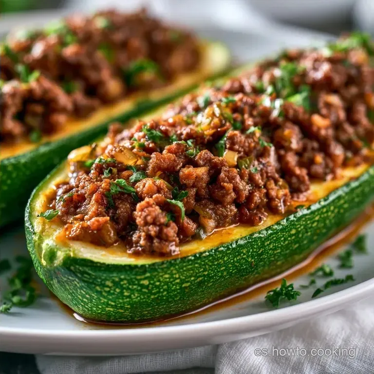 Calabacines Rellenos Al Horno Con Carne