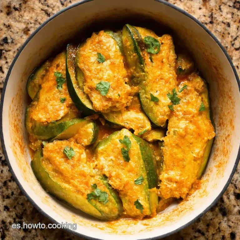 Calabacitas Rellenas De At&uacute;n a La Mexicana presentation