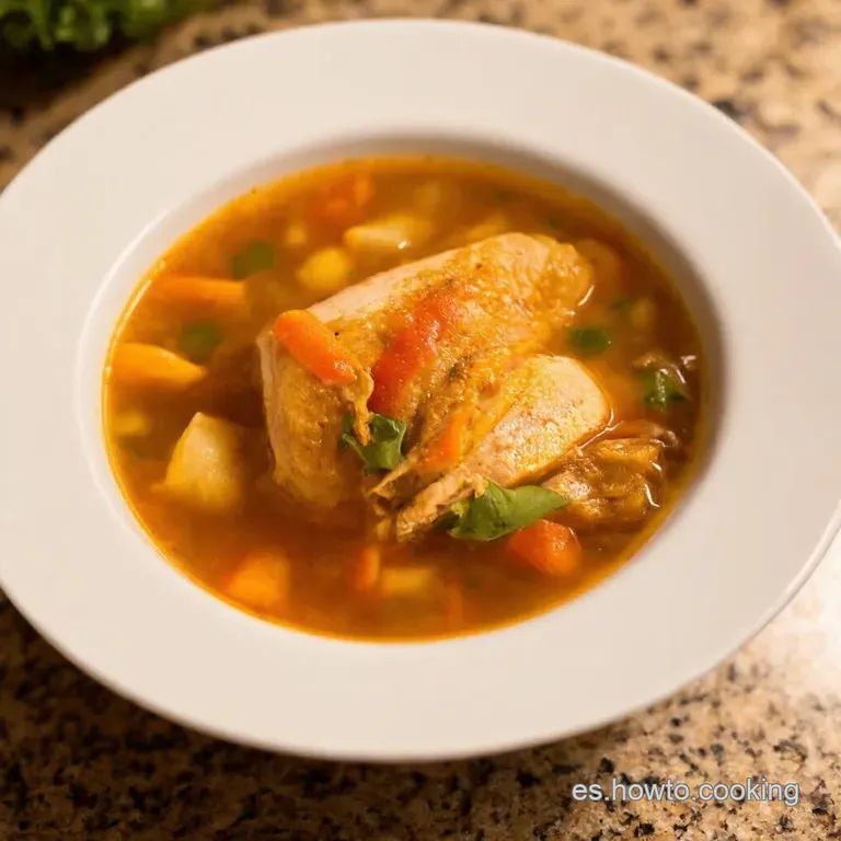 Caldo De Pollo Ranchero presentation